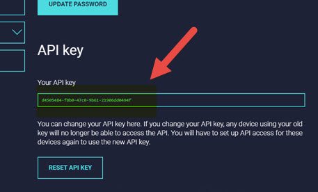 Tidetech API key